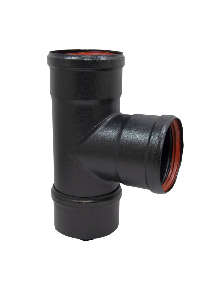 Te macho-hembra-hembra esmaltado negro con tapón | S&M Fire