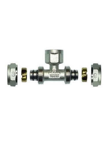 Te de compresión multicapa con rosca hembra | S&M Plumbing