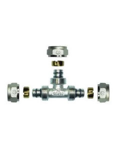 Te de compresión multicapa 16 mm 2