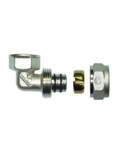 Codo de compresión multicapa 16 mm con rosca hembra de 1/2'' 2