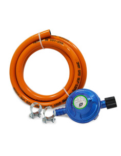 Kit regulador para camping + tubo 1,5 m + 2 abrazaderas | S&M Plumbing