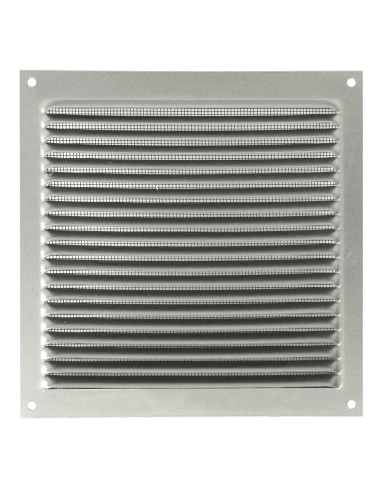 Rejilla plana cuadrada exterior con mosquitera | S&M Ventilation