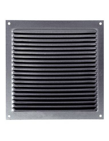 Rejilla plana cuadrada exterior con mosquitera | S&M Ventilation