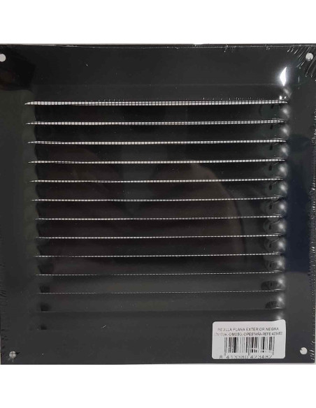 Rejilla plana cuadrada exterior con mosquitera | S&M Ventilation