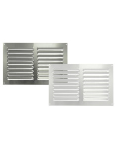 Rejilla doble rectangular de aluminio para exterior | S&M Ventilation