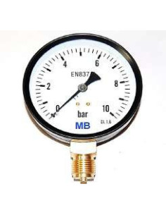 Manometro 10 kg radial 53 mm con rosca 1/4''