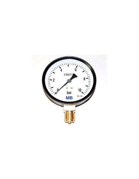 Manometro 10 kg radial 53 mm con rosca 1/4''
