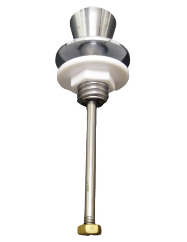 Tirador de descarga cromado recto 83 mm