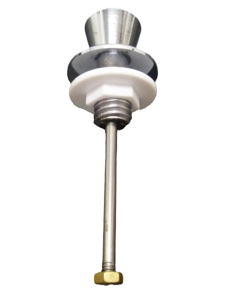 Tirador de descarga cromado recto 83 mm