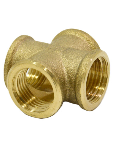 Cruz roscas hembra laton 1/2''