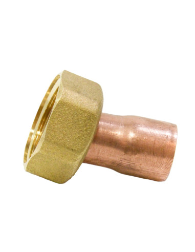 Terminal hembra para soldar con tuerca loca | S&M Plumbing