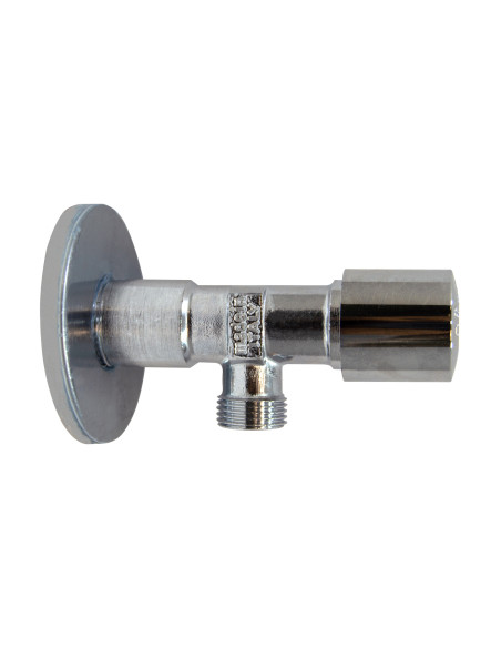 Llave de escuadra de cromo con cierre tipo pulsador | S&M Plumbing