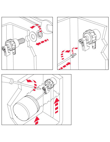 Grifo flotador lateral con rosca de latón 3/8", varilla y boya