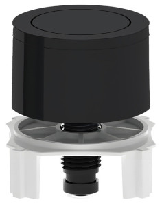 Pulsador de descarga negro para inodoro | S&M Plumbing