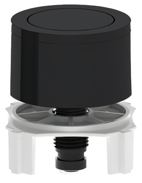 Pulsador de descarga negro para inodoro | S&M Plumbing