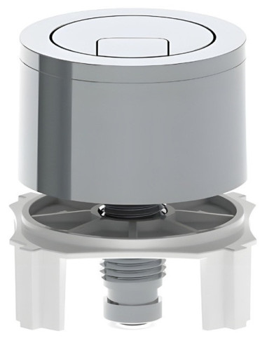 Pulsador cromado de descarga doble, toma para cable | S&M Plumbing