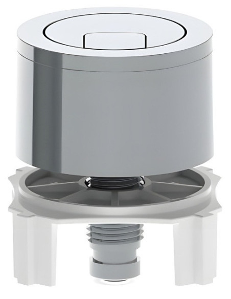 Pulsador cromado de descarga doble, toma para cable | S&M Plumbing