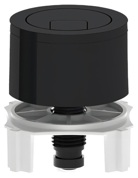 Pulsador universal negro de descarga doble | S&M Plumbing