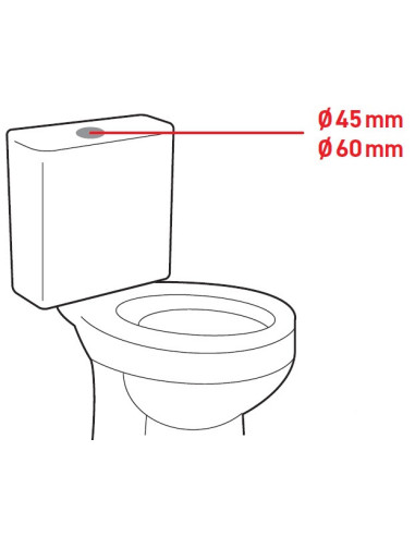 Embellecedor 45/60 mm cromado | S&M Plumbing