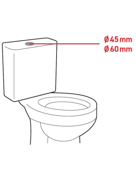 Embellecedor 45/60 mm cromado | S&M Plumbing