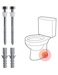 Juego de 2 tornillos para inodoro o bide vertical 2