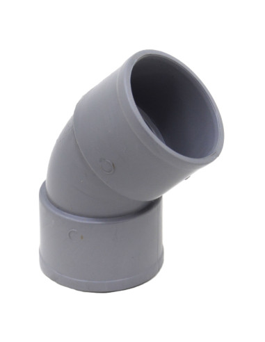 Codo 45° hembra-hembra de PVC evacuación 32 mm | S&M Plumbing