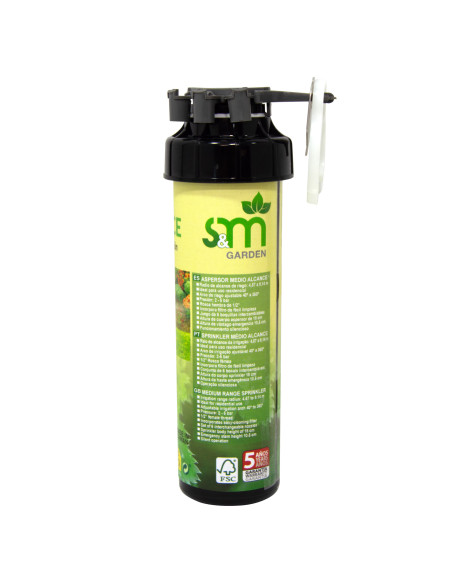 Aspersor emergente con boquillas y llave | S&M Garden