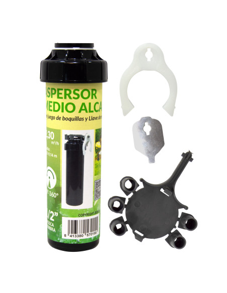 Aspersor emergente con boquillas y llave | S&M Garden