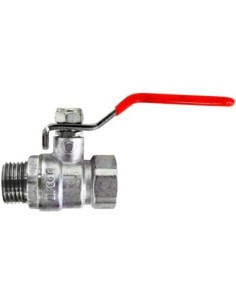 Llave de esfera de latón macho-hembra 3/8''