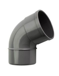 Codo 45° macho-hembra de PVC gran evacuación 90 mm